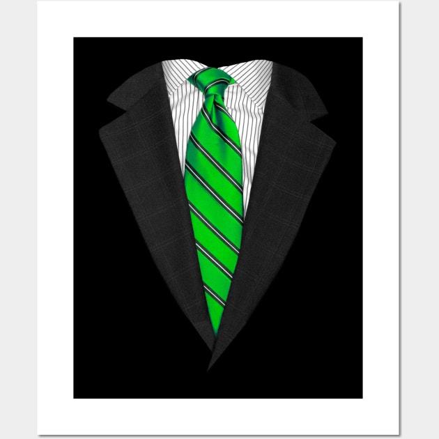 Green Suit Up! Realistic Suit and Tie Costume for Business Casual Wall Art by ChattanoogaTshirt